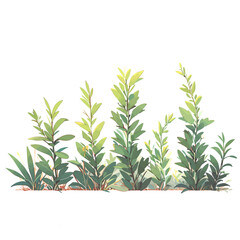Fototapeta premium stylized plant texture for anime and cartoon