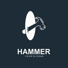 hammer logo vector illustration design