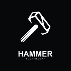 hammer logo vector illustration design