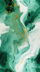 White Gold And Emerald  Marble Pattern Background. Generative AI