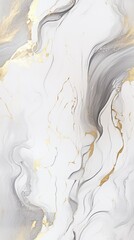 White Gold And Silver Marble Pattern Background. Generative AI