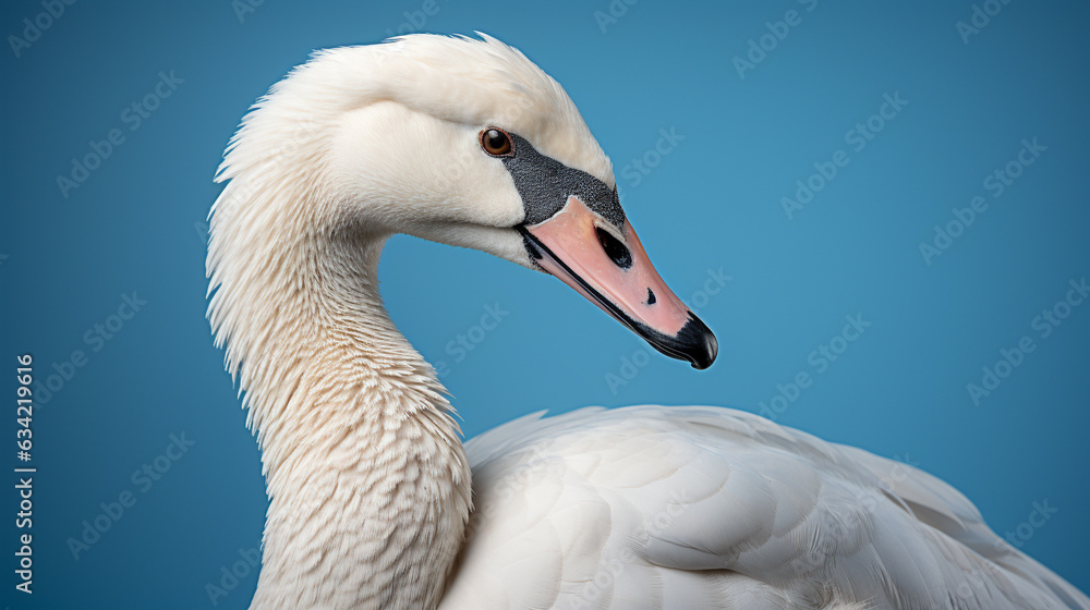 Wall mural mute swan cygnus olor HD 8K wallpaper Stock Photographic Image