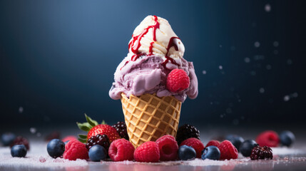 Various ice cream cones