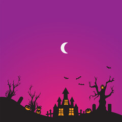 Background vector design with halloween theme