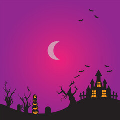 Background vector design with halloween theme