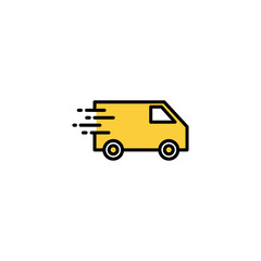 Delivery truck icon vector for web and mobile app. Delivery truck sign and symbol. Shipping fast delivery icon