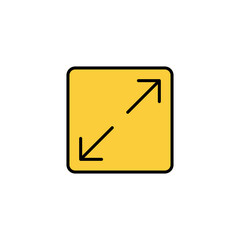 Fullscreen Icon vector for web and mobile app. Expand to full screen sign and symbol. Arrows symbol