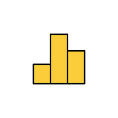 Growing graph Icon vector for web and mobile app. Chart sign and symbol. diagram icon