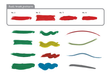 다양한 형태로 변형 가능한 일러스트 벡터 브러시, 디자인에 맞게 색상, 크기 등 조절 가능
