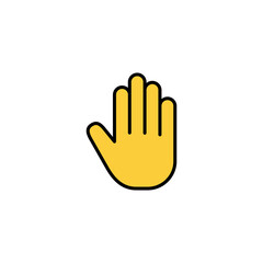Hand icon vector for web and mobile app. hand sign and symbol. hand gesture