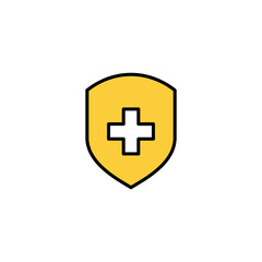 Health insurance icon vector for web and mobile app. Insurance document sign and symbol