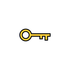 Key icon vector for web and mobile app. Key sign and symbol.