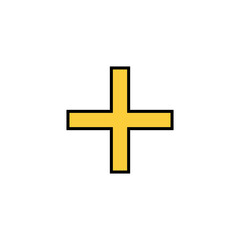 Obraz premium Plus Icon vector for web and mobile app. Add plus sign and symbol