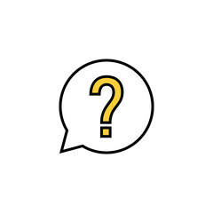 Question icon vector for web and mobile app. question mark sign and symbol