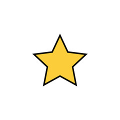 Star Icon vector for web and mobile app. rating sign and symbol. favourite star icon
