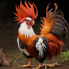Fototapeta premium a rooster standing on the ground