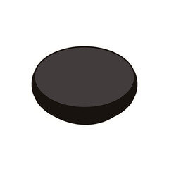 Fototapeta na wymiar hockey puck or hockey ball (black and white)