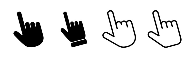Hand cursor icon set illustration. cursor sign and symbol. hand cursor icon clik