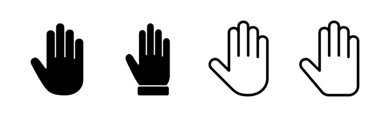 Hand icon set illustration. hand sign and symbol. hand gesture