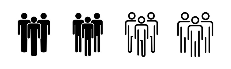 People icon set  illustration. person sign and symbol. User Icon vector