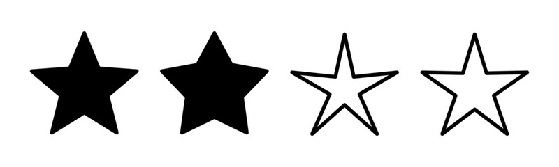 Star Icon set illustration. rating sign and symbol. favourite star icon