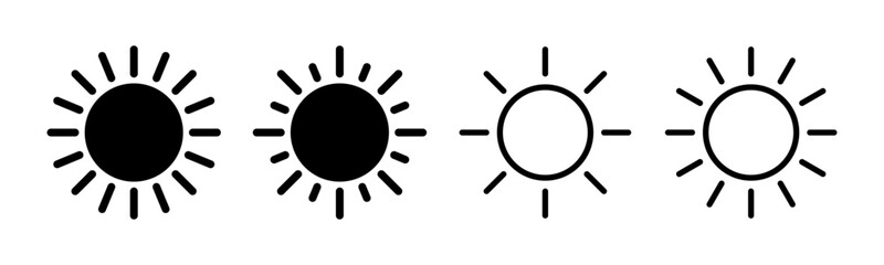 Sun icon set illustration. Brightness sign and symbol.