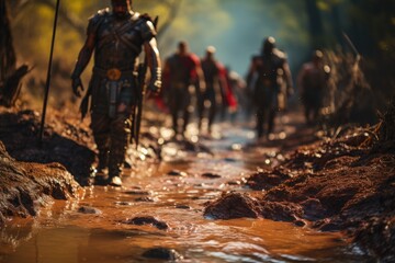 Imprints of Bravery: Delving into the Significance of Clear Footprints, Sandals, and Trails in the Aftermath of a Spartan March