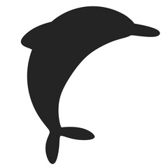 Naklejka premium Dolphins graphic icons Sign swimming dolphins isolated Sea life symbol illustration