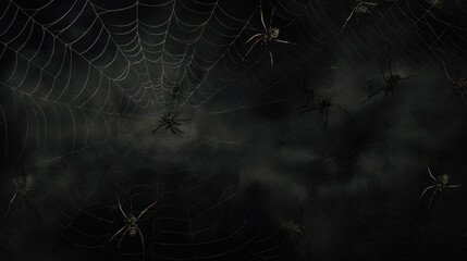 Spider Web Background A Spooky and Crawly Design for Halloween and Horror AI Generated