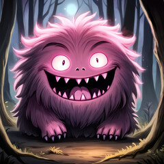 Scary Fluffy Monster smiling at you
