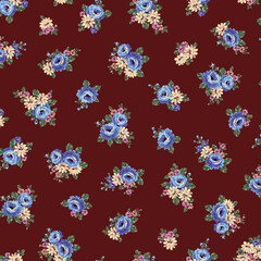 Beautiful rose pattern perfect for textile design,