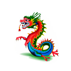 Obraz premium カラフルな干支の龍