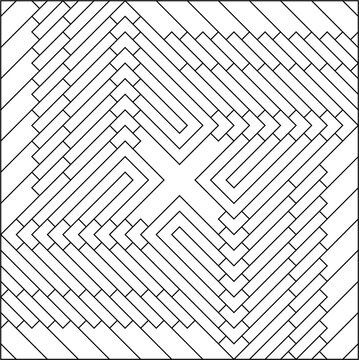 Easy Coloring Pages for Adults. Coloring Page of geometric abstract tile pattern. EPS 8. #714