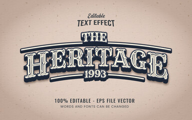 Vintage editable text effect free vector