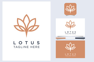modern line lotus flower logo