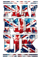 Obraz premium Pray for UK Christian Design