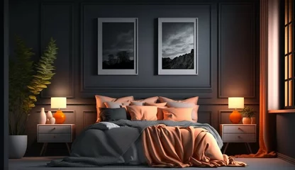 Foto op Canvas Ontwerp een 8k afbeelding dieeen luxe slaapkamer laat Generative Ai © Lucky