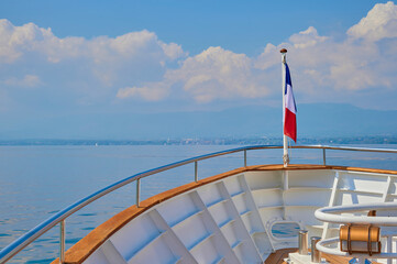 A landscape of Lake Geneva, Switzerland