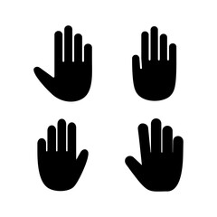 Hand icon vector. hand symbols. palm