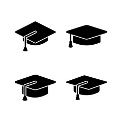 Education icon vector. graduation cap icon vector