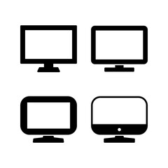 Computer icon vector. computer monitor icon.