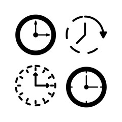 Clock icon. Time icon vector. Clock icon in trendy flat style isolated