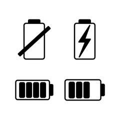 Battery icon vector. Battery charge indicator icon.