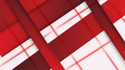 Modern red and white background design