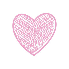 Doodle Heart Sketch Vector illustration