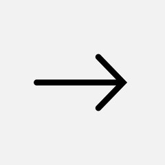 Right Arrow Icon. Flow Direction Symbol