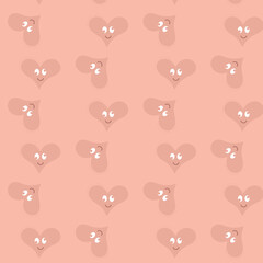 Digital png illustration of pink hearts pattern on transparent background