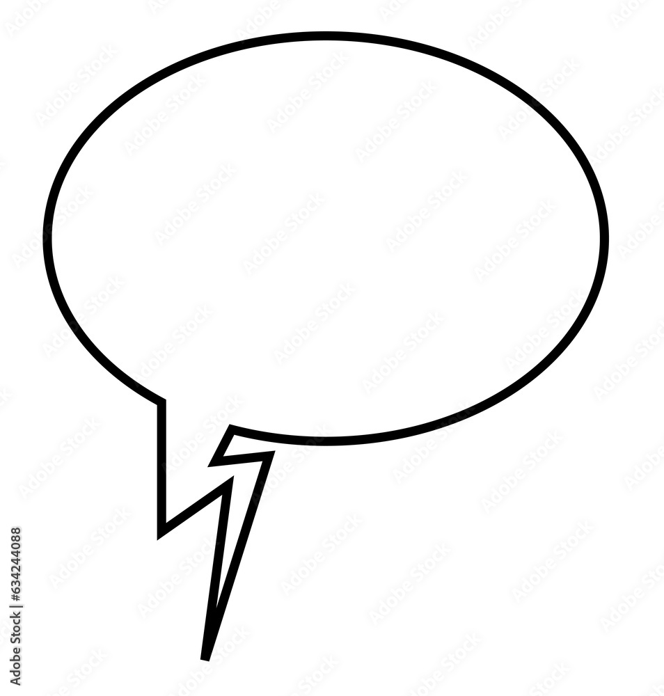 Poster digital png illustration of empty white speech bubble with copy space on transparent background