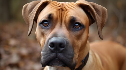 Fototapeta premium hund tier haustier welpe canino braun portrait