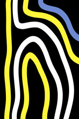 Simple Modern Minimalist Colorful Abstract Wood Line Art Poster Background Wall Art